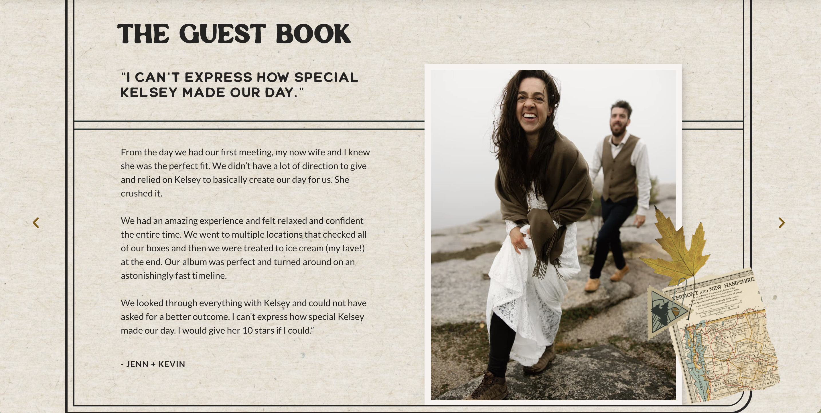 Example of social proof section on website homepage